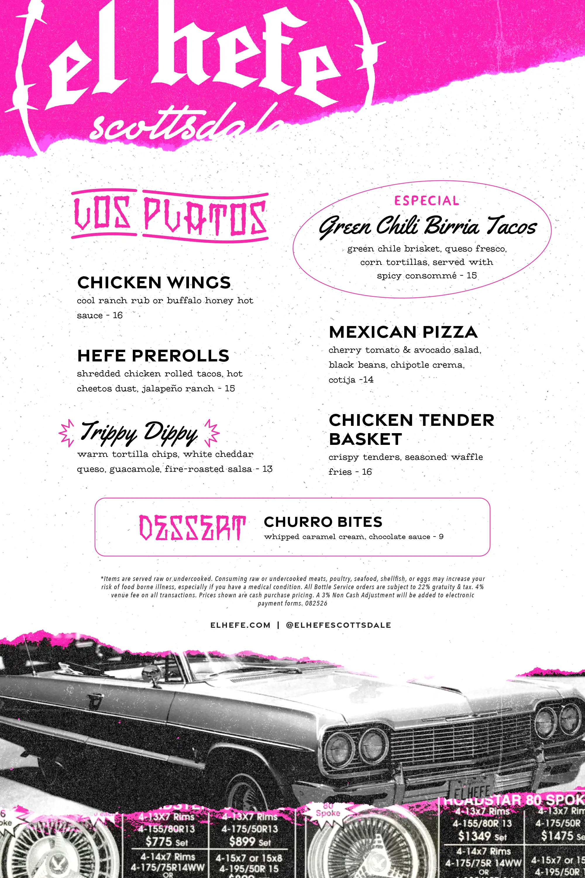 HEFE SDL MENU FOOD
